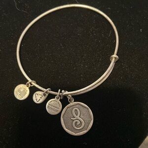 Alex and Ani Letter S  Silver Bangle Bracelet